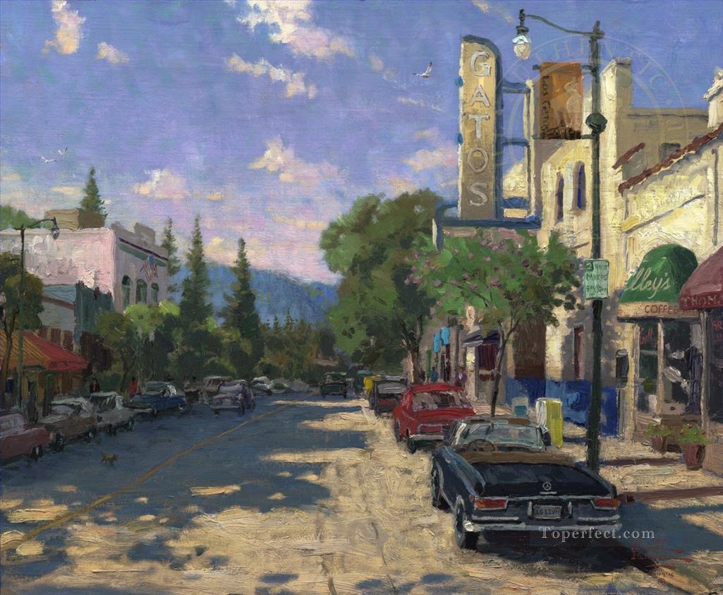 Los Gatos cityscape Oil Paintings